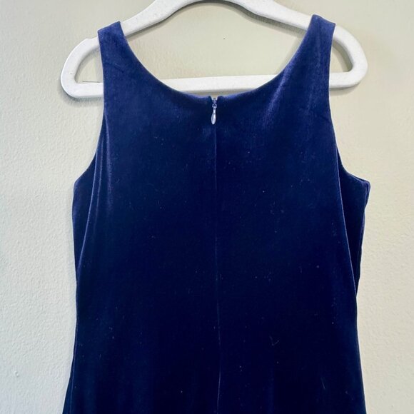 BISCOTTI Roaring 20's Party Dress Girls 8 Navy Blue Gatsby Girl Velvet & Sequins - Picture 7 of 10